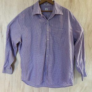 Peter Millar Shirt Mens Extra Large Purple Button Up Casual Cotton XL